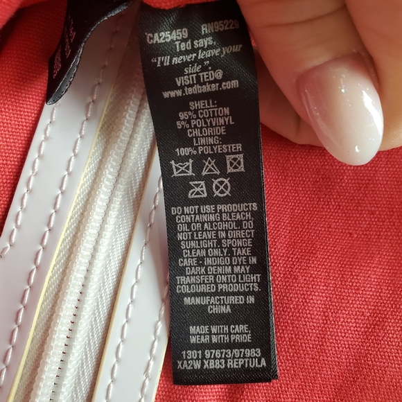 Ted Baker Python Shoulder Tote Bag Gym School Work Everyday Neutral - Picture 9 of 10